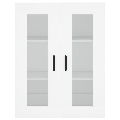 Armoires murales 2 pcs blanc bois d'ingénierie