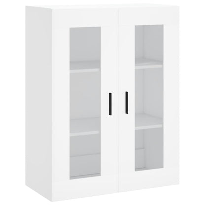 Armoires murales 2 pcs blanc bois d'ingénierie