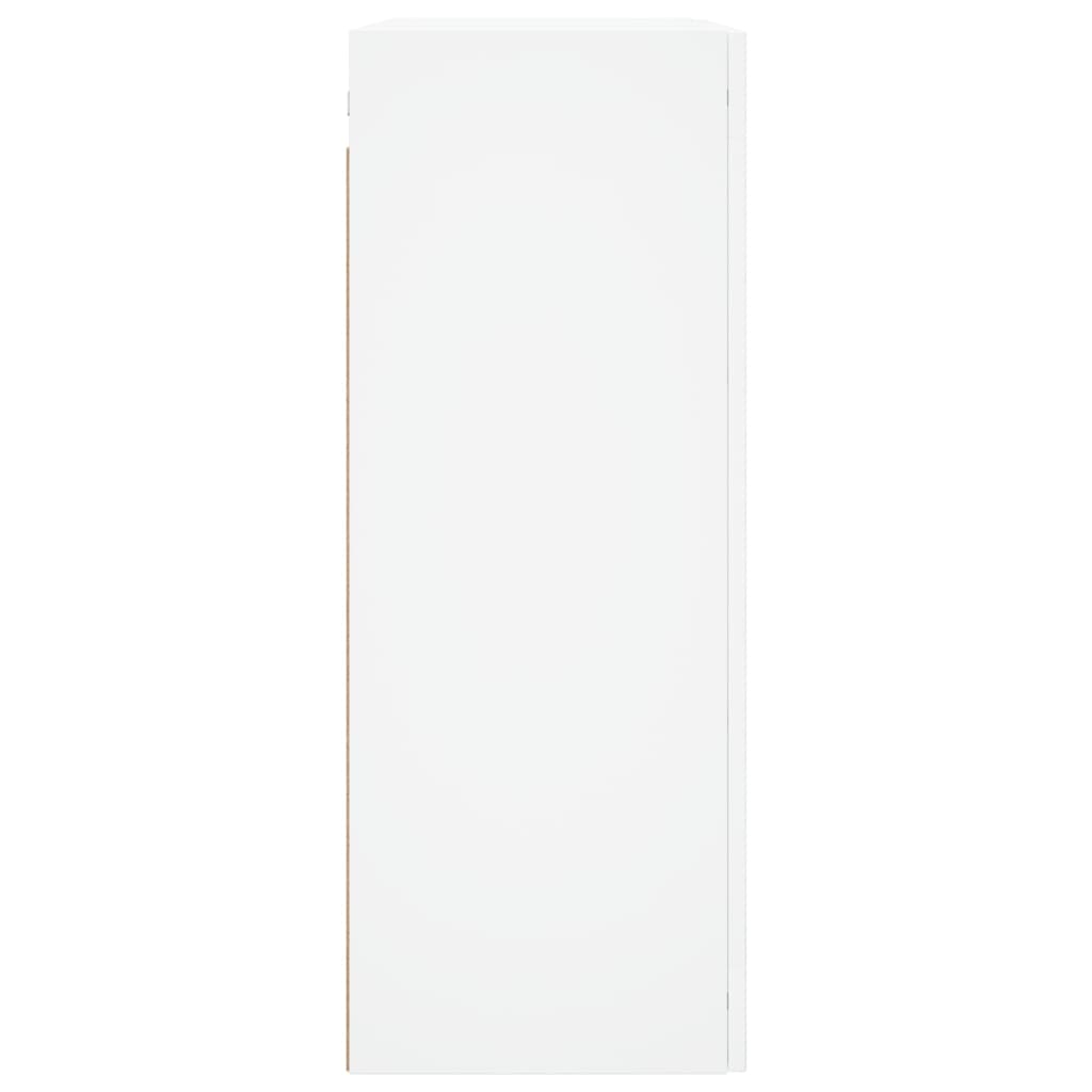 Armoires murales 2 pcs blanc bois d'ingénierie