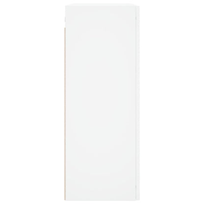 Armoires murales 2 pcs blanc bois d'ingénierie