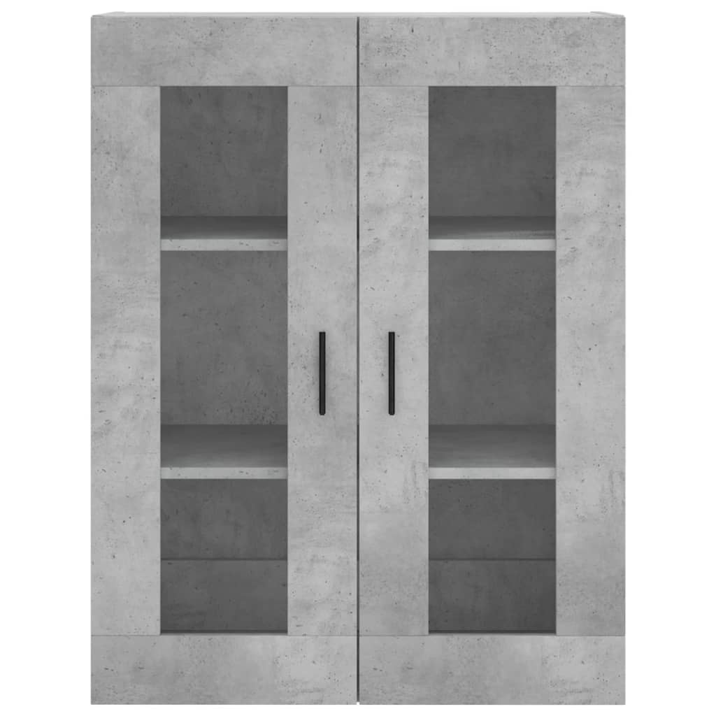 Armoires murales 2 pcs gris béton bois d'ingénierie