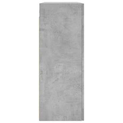 Armoires murales 2 pcs gris béton bois d'ingénierie