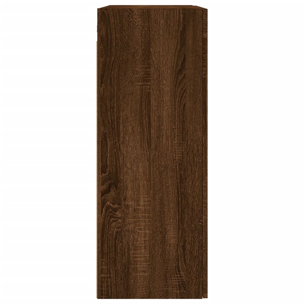 Armoires murales 2 pcs chêne marron bois d'ingénierie