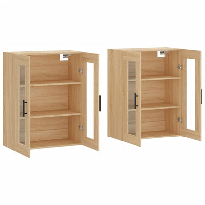 Armoires murales 2 pcs chêne sonoma bois d'ingénierie