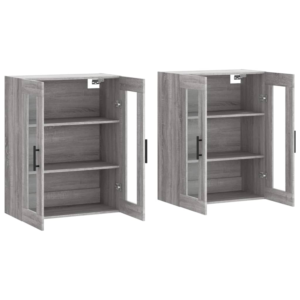 Armoires murales 2 pcs sonoma gris bois d'ingénierie