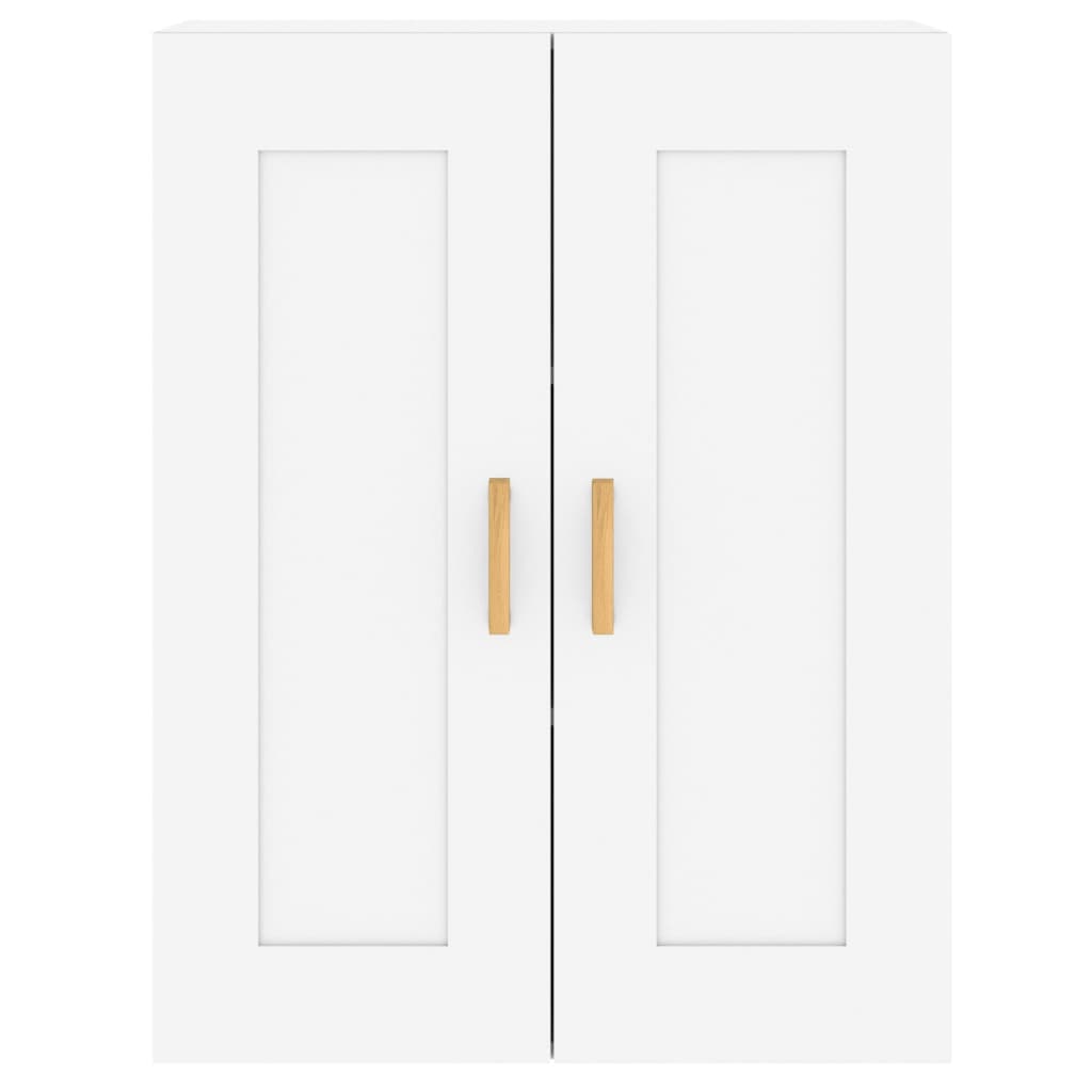 Armoires murales 2 pcs blanc bois d'ingénierie