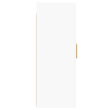 Armoires murales 2 pcs blanc bois d'ingénierie