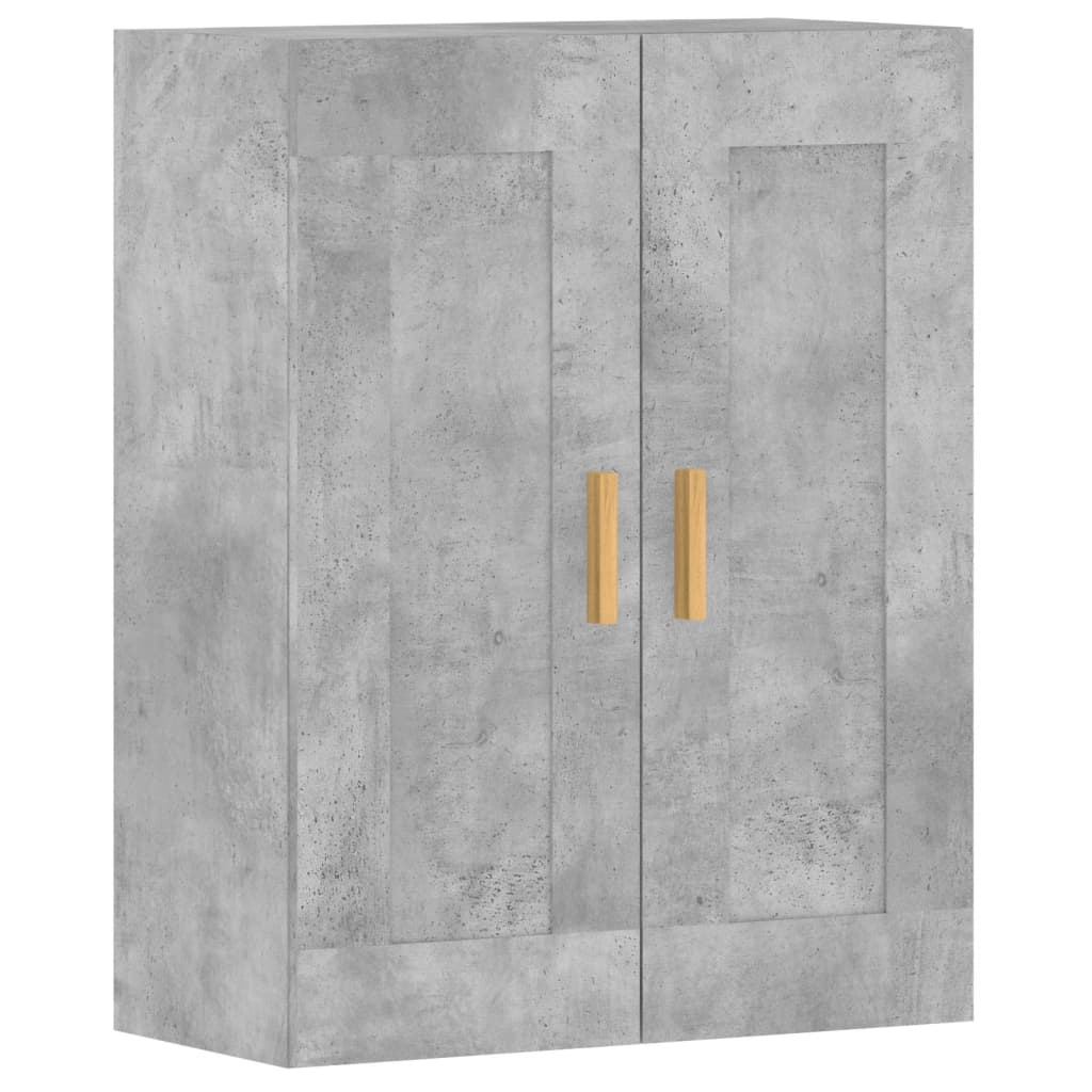 Armoires murales 2 pcs gris béton bois d'ingénierie