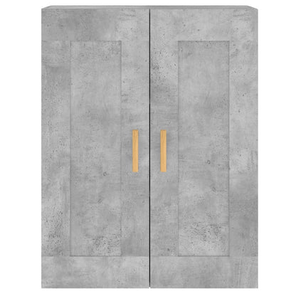 Armoires murales 2 pcs gris béton bois d'ingénierie