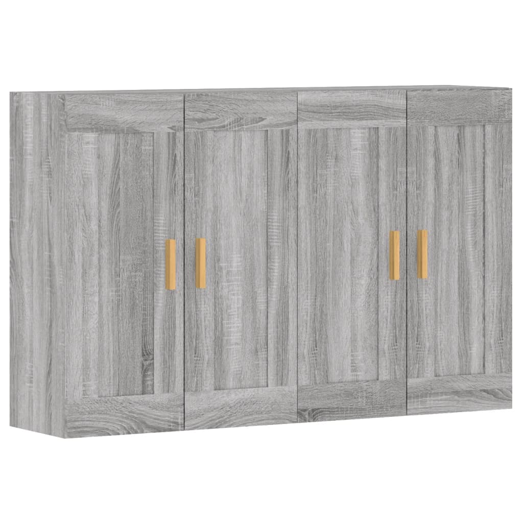 Armoires murales 2 pcs sonoma gris bois d'ingénierie