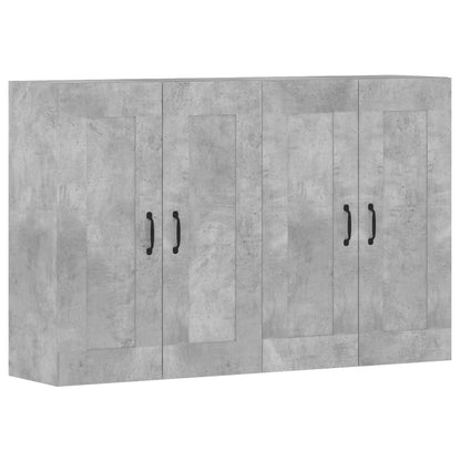 Armoires murales 2 pcs gris béton bois d'ingénierie