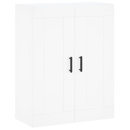 Armoires murales 2 pcs blanc bois d'ingénierie