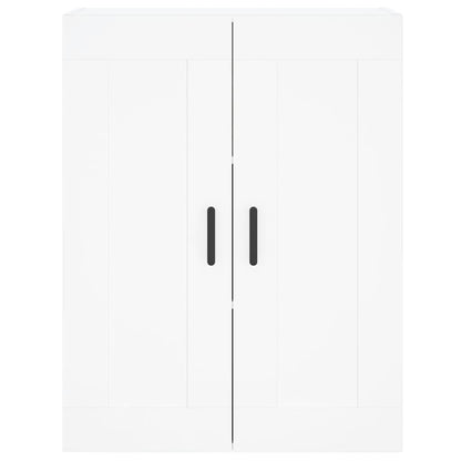 Armoires murales 2 pcs blanc bois d'ingénierie