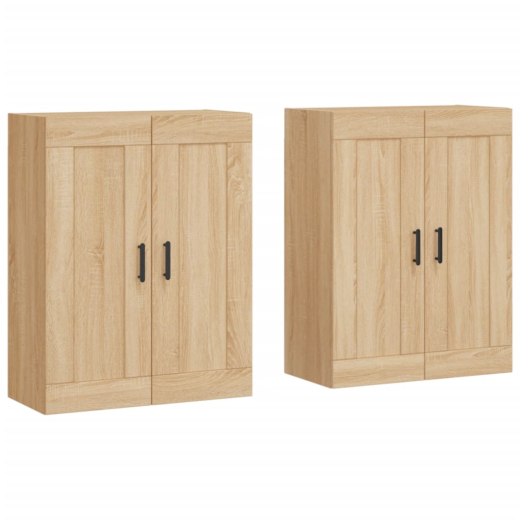 Armoires murales 2 pcs chêne sonoma bois d'ingénierie