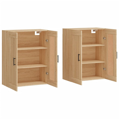 Armoires murales 2 pcs chêne sonoma bois d'ingénierie