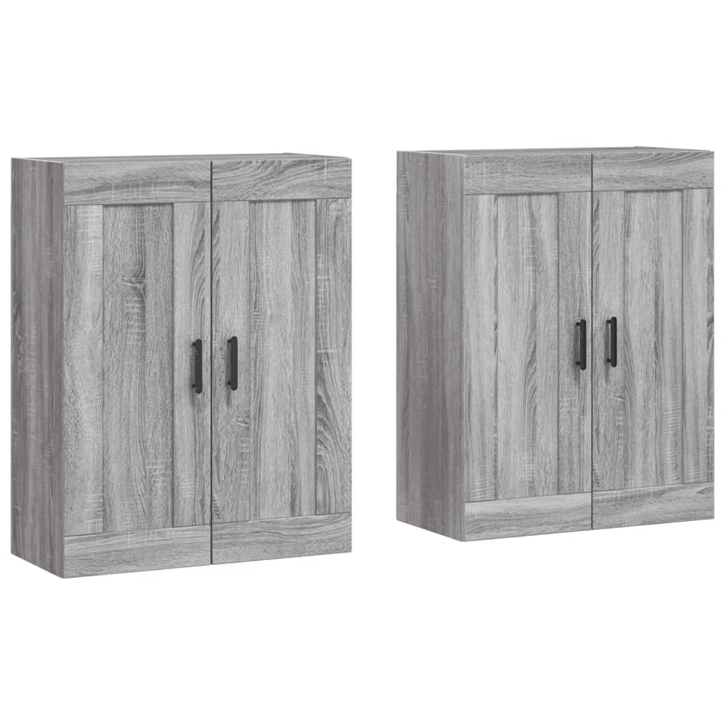 Armoires murales 2 pcs sonoma gris bois d'ingénierie