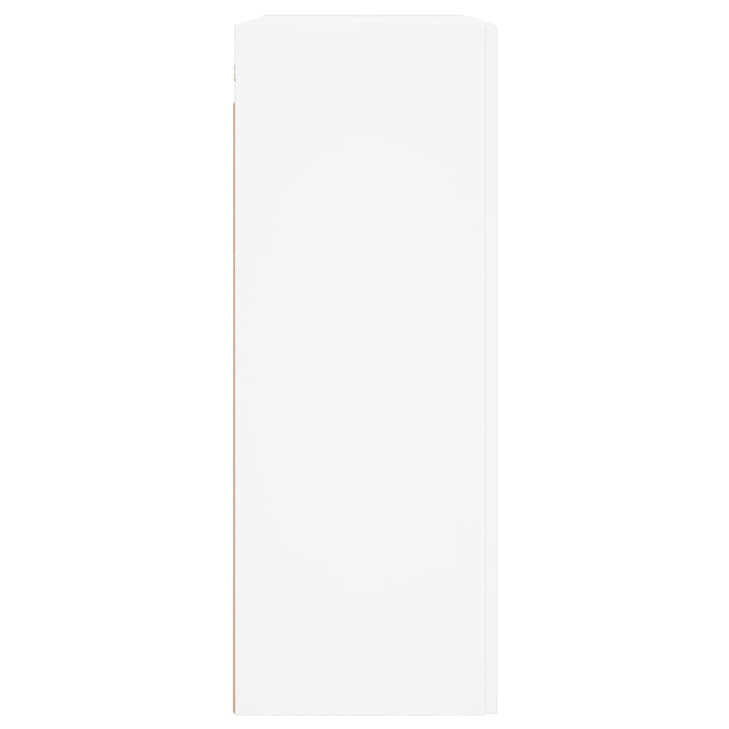 Armoires murales 2 pcs blanc bois d'ingénierie