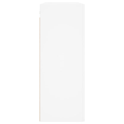 Armoires murales 2 pcs blanc bois d'ingénierie