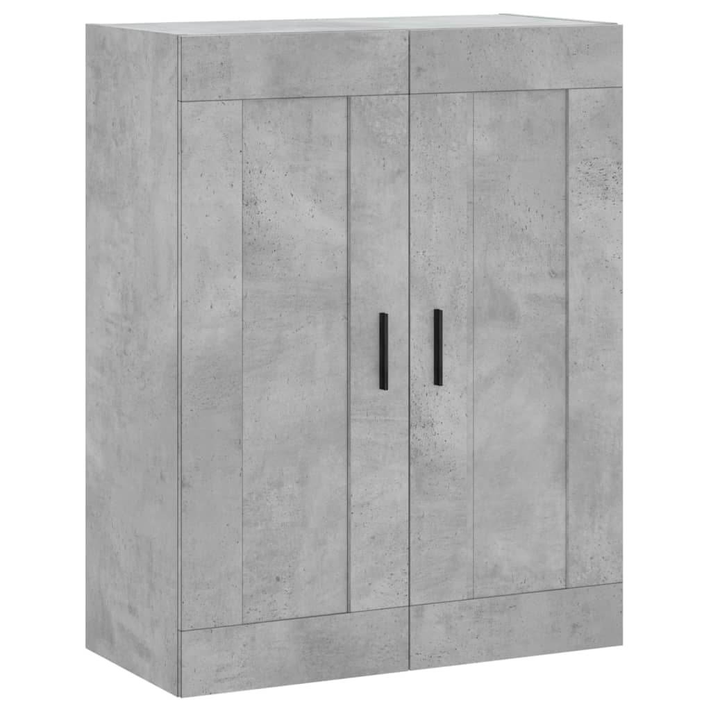 Armoires murales 2 pcs gris béton bois d'ingénierie