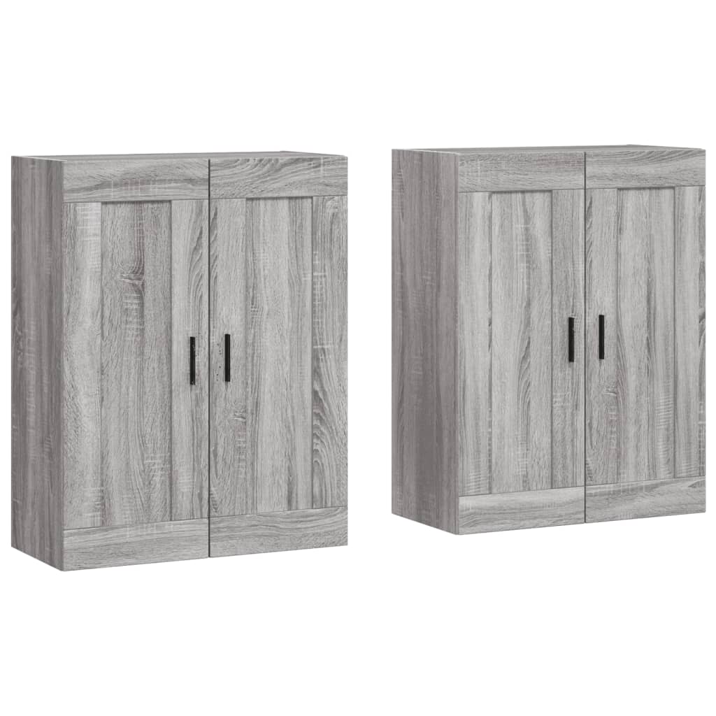 Armoires murales 2 pcs sonoma gris bois d'ingénierie