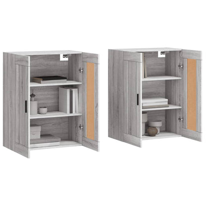 Armoires murales 2 pcs sonoma gris bois d'ingénierie