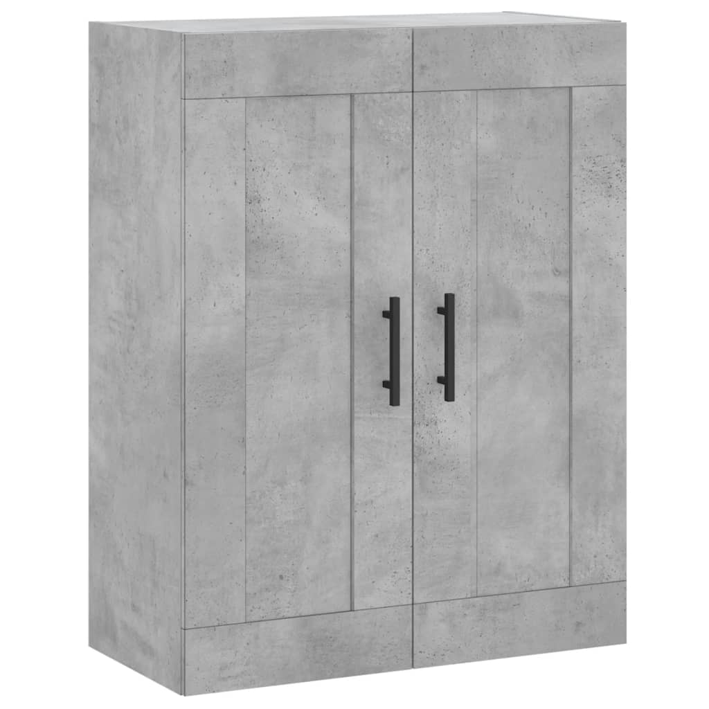 Armoires murales 2 pcs gris béton bois d'ingénierie