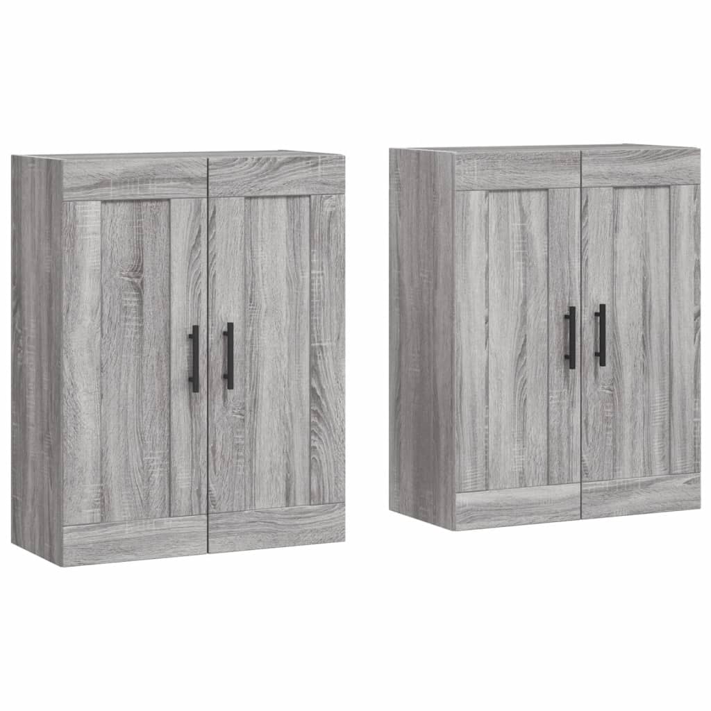 Armoires murales 2 pcs sonoma gris bois d'ingénierie