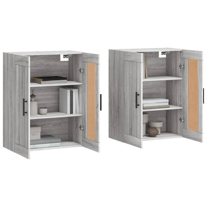 Armoires murales 2 pcs sonoma gris bois d'ingénierie