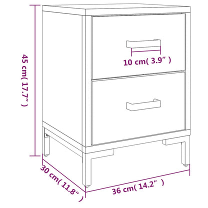 Tables de chevet 2 pcs Noir 36x30x45 cm Bois de pin massif