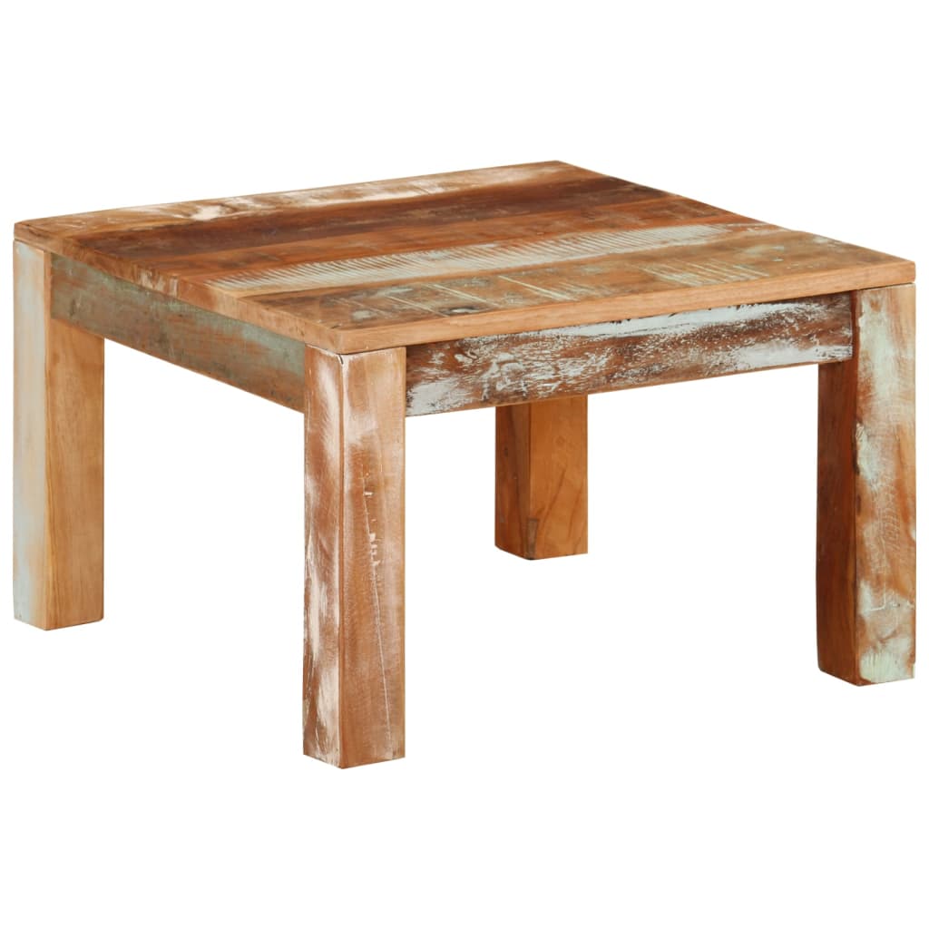 Table basse 55x55x35 cm Bois de récupération massif