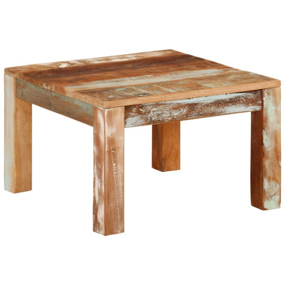 Table basse 55x55x35 cm Bois de récupération massif