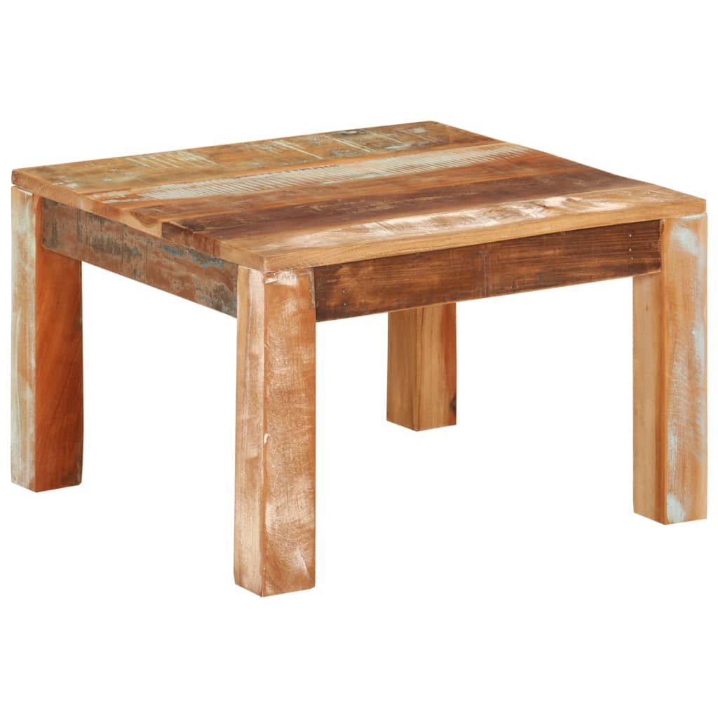 Table basse 55x55x35 cm Bois de récupération massif