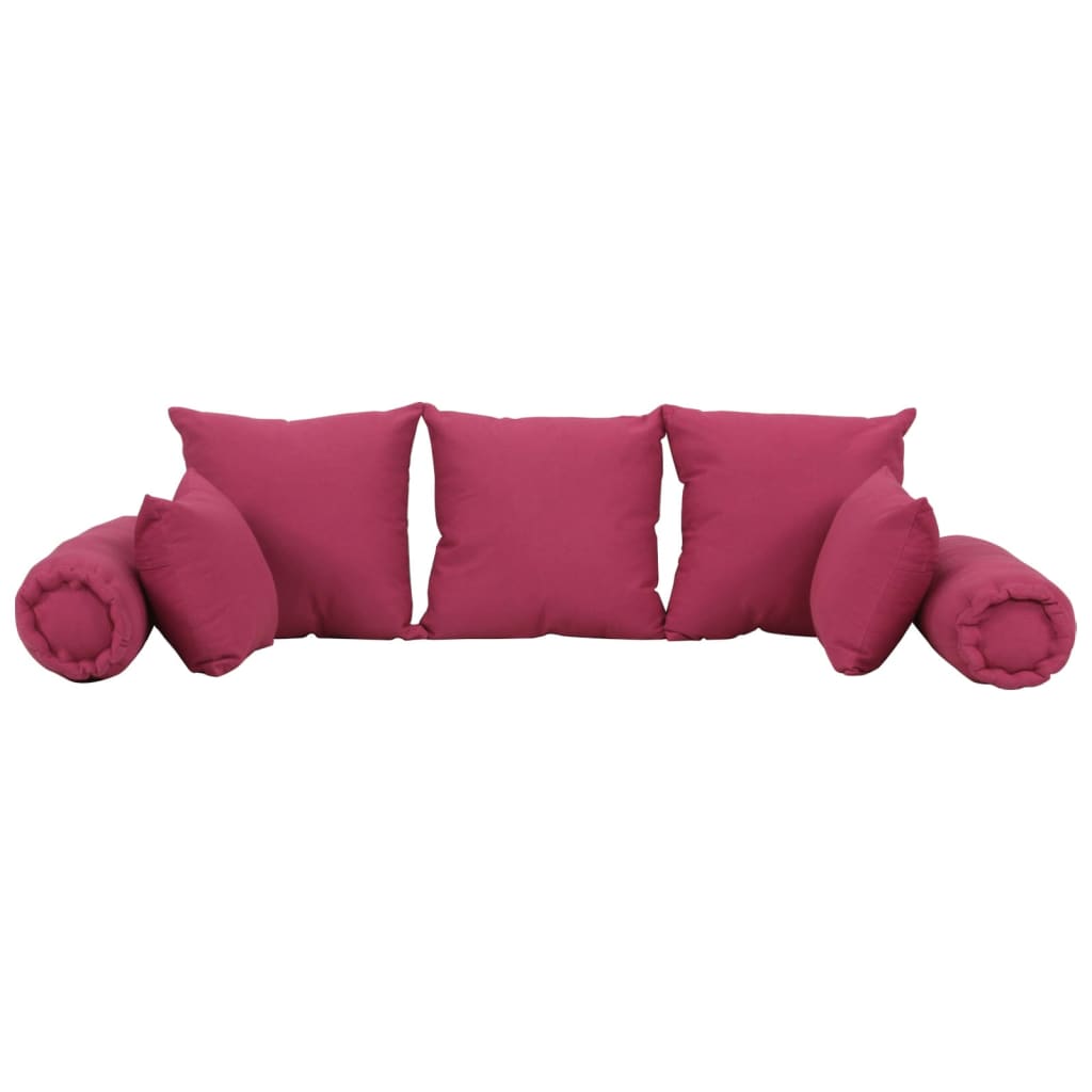 Ensemble d'oreillers décoratifs lot de 7 Rose Tissu