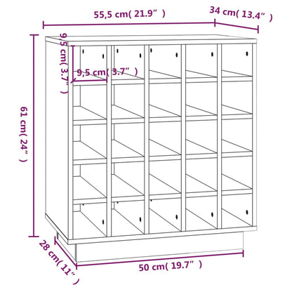 Armoire à vin 55,5x34x61 cm Bois de pin massif