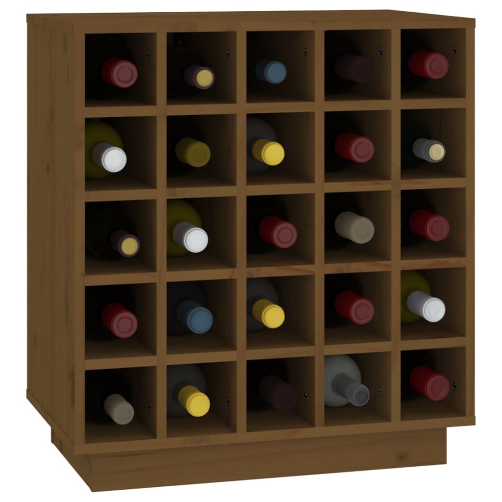 Armoire à vin Marron miel 55,5x34x61 cm Bois de pin massif