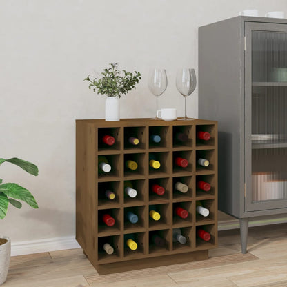 Armoire à vin Marron miel 55,5x34x61 cm Bois de pin massif