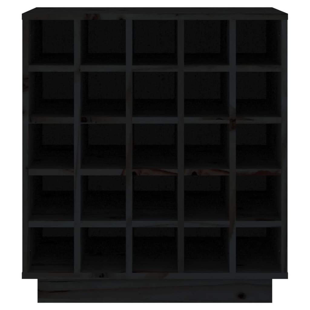 Armoire à vin Noir 55,5x34x61 cm Bois de pin massif