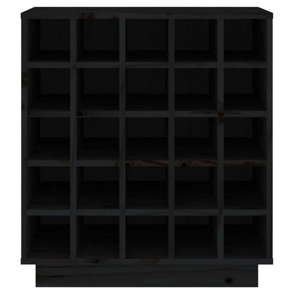 Armoire à vin Noir 55,5x34x61 cm Bois de pin massif