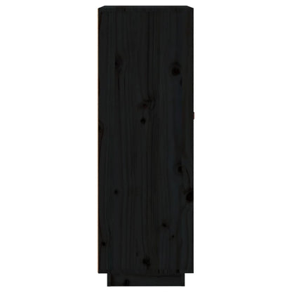 Armoire à vin Noir 45x34x100 cm Bois de pin massif