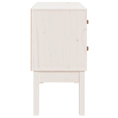 Armoire console Blanc 90x40x78 cm Bois de pin solide