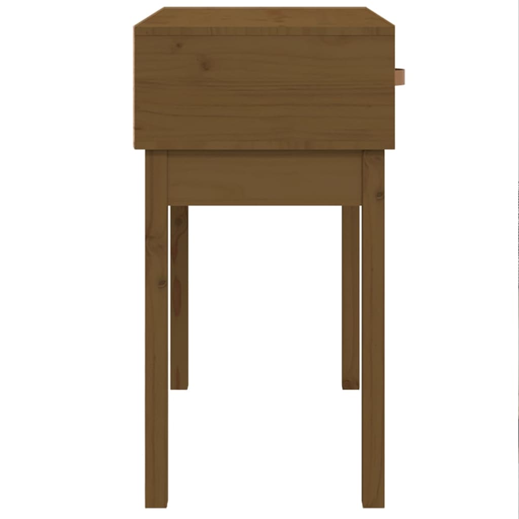 Table console Marron miel 76,5x40x75 cm Bois massif de pin