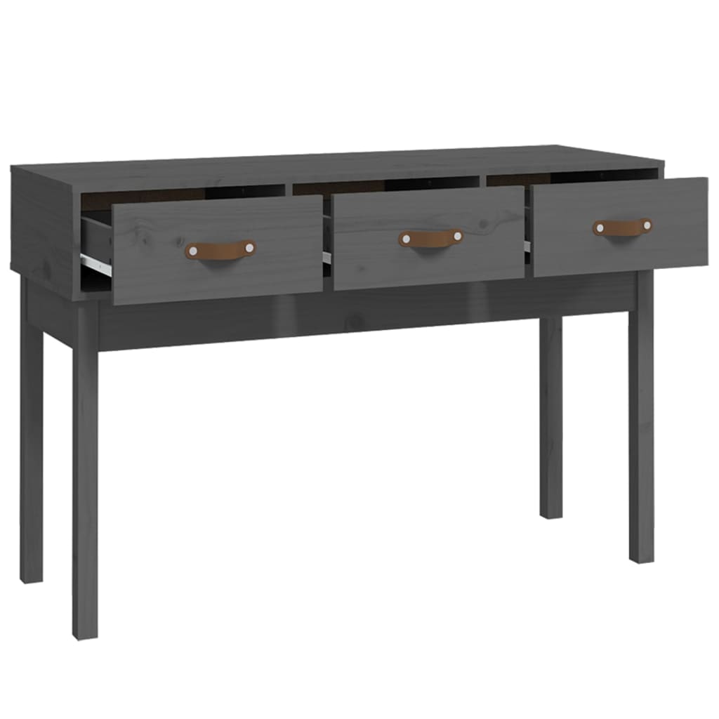 Table console Gris 114x40x75 cm Bois massif de pin