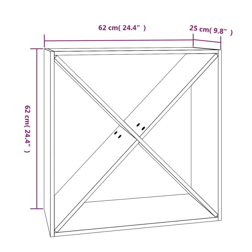 Armoire à vin 62x25x62 cm Bois de pin massif