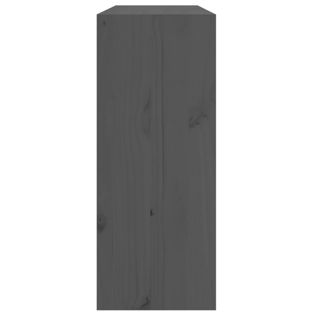 Armoire à vin Gris 62x25x62 cm Bois de pin massif