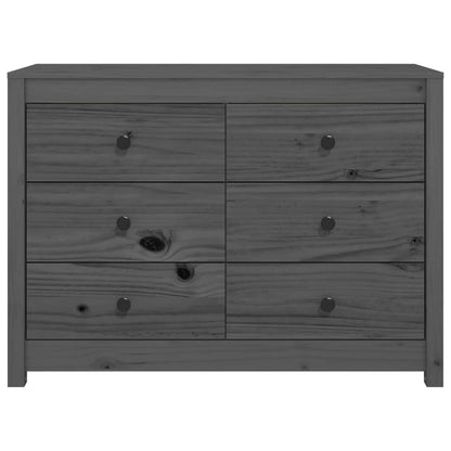 Armoire latérale Gris 100x40x72 cm Bois de pin massif