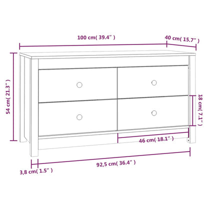 Armoire latérale 100x40x54 cm Bois de pin massif