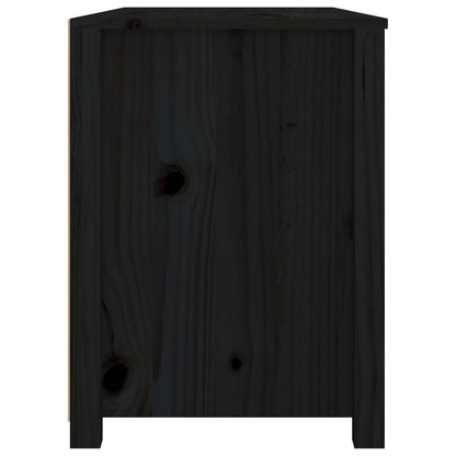 Armoire latérale Noir 100x40x54 cm Bois de pin massif