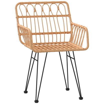 Chaises de jardin lot de 2 accoudoir 56x64x80 cm Résine tressée