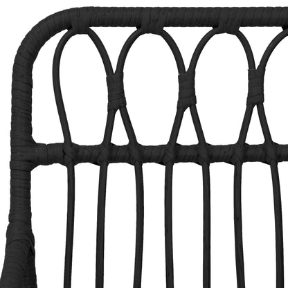 Chaises de jardin lot de 2 avec accoudoir Noir 56x64x80 cm