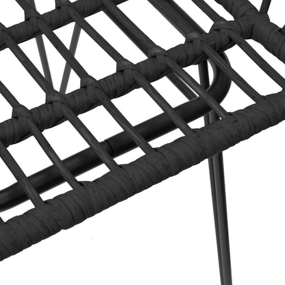 Chaises de jardin lot de 2 avec accoudoir Noir 56x64x80 cm